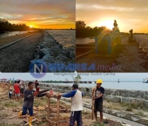 Warga Napabalano Kompak Bersihkan Bay Pass Tampo, Lokasi Favorit Lihat Sunset