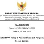 Hasil Seleksi PPPK Tahap II Diumumkan Bertahap, Skema Paruh Waktu Jadi Solusi Honorer